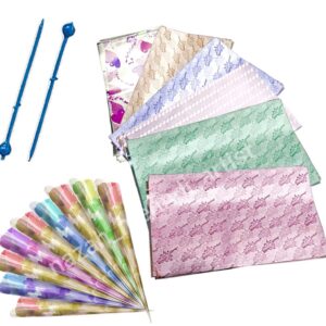 Organics Pre-Cut Cellophane Sheets for Mehndi Cones - 130 Pcs | 25 Micron