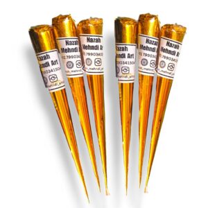 Nazah Mehndi Cone - 25g Each | Pack of 6 | 100% Natural & Chemical Free