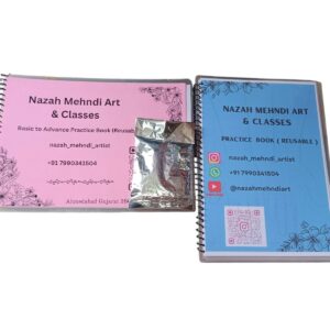 Mehndi Practice Book for Beginners | Reusable Book Buy One Get One Free with Henna powder   - 10000x Times Perfect Paperback